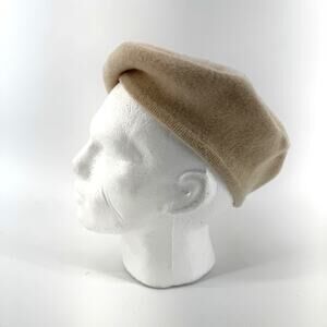 Scala Pronto Vintage Wool Beret Cream Off White OSFM